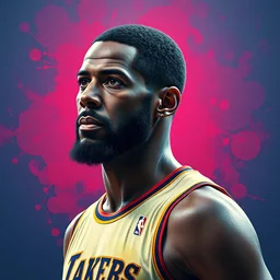mark wahlberg in makeup portraying kobe bryant, movie promotional image, vibrant art, trending on artstation