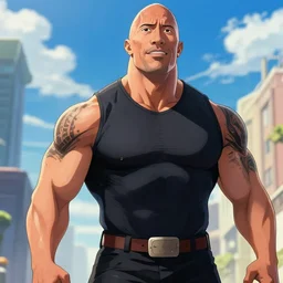 Anime Dwayne Johnson