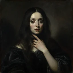 the night of despair, doompunk, dark emotional portrait, baroque painting masterpiece