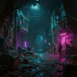 photo environement cyberpunk old mine : 4, 4 k rtx hdr volume light concept studio matte painting environement digital illustration style cyberpunk 2 0 7 7 artstation artur tarnowski, mihai muscan, marcin tomalak, marta leydy, marcin stepien, charlotte hughes, zuzanna dabrowa neon bioluminiscence