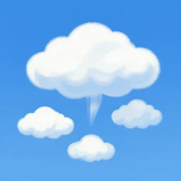 clean cel shaded vector art, smoke shaped clouds, blue sky, shutterstock, by pascal campion, petros afshar, anton fadeev, dean ellis, randolph stanley hewton