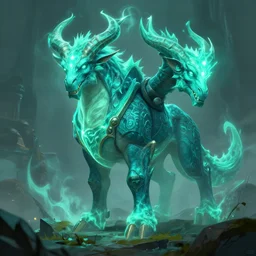 mount epic teal kodoaƒ screenshot world of warcraft mounts worldboss bioluminecant light concept sketch art and by feng zhu alena aenami artworks in 4 k beeple, by thomas kinkade heartstone overwatch blizzard 3 d rtx hdr