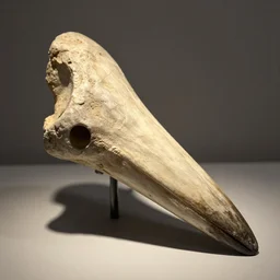 fossilized beak museum exhibit
