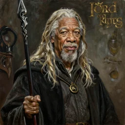 morgan freeman starring as gandalf in lord of the rings, oil on canvas, intricate, 8 k highly professionally detailed, hdr, cgsociety