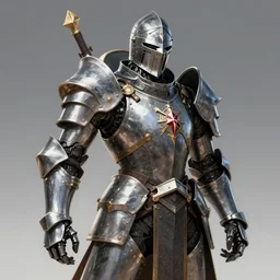 a character portrait of a cyborg knight in the style of high fanyasy art in the style of noblebright warhammer trending on artstation deviantart pinterest hyper detailed photorealistic highlights and shadow hd 8 k post - processing high resolution