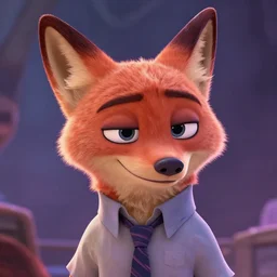 a film still from zootopia main character portrait anthro anthropomorphic fox head animal person fursona nick wilde pixar and disney animation, sharp, rendered in unreal engine 5, anime key art by greg rutkowski, bloom, dramatic lighting chaotic cursed werewolf