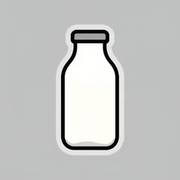simple vector art logo for milk bottle