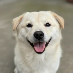 my dog is always so transcendantly happy but pictures of him always come out looking deeply wrong somehow... there's something wrong with him... why are pictures of him always so disturbing... is my dog posessed...