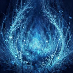 scenery artwork, scene luminous, bioluminescent acrylic and cold nier automata pixiv scenery artwork : nature dream wire vegetation magic density infinite, macro seminal dream points of icy, frozen vaporwave shards tempted to turn into a dream scenery, high quality topical render, nier automata, concept art