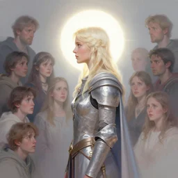 ( side profile ) concept art by thomas blackshear, imogen poots as neo - gothic holy rebublic templar, brilliant light halo, matte painting, extremely emotional, pastel colours, realistic shaded lighting poster by hsiao ron chen, artgerm, lawren harris, eve ventrue, magali villeneuve, jeremy lipkin, rob rey, christophe vacher