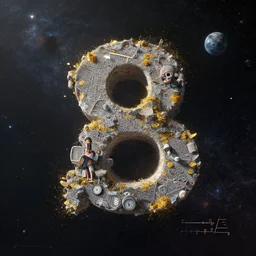 concept art, wide angle view. Math is never just a number. When words fail us, we use math to describe the inexpressible. The things that terrify us most. The vastness of space, the shape of time, the weight and worth of a human soul. ultra detailed, digital art by Yoshitaka Amano, Daytoner, Greg Tocchini, Scattered golden flakes, Hyperrealism. Subsurface scattering. Octane Render. Weirdcore, 8k
