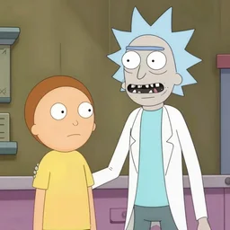 rick sanchez from rick and morty in back to the future ( 1 9 8 5 )