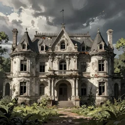 an old abandoned mansion, death note artstyle
