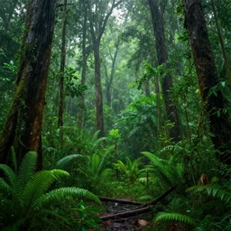 lively rainforest of nature, matte painting, concept art, 4 k
