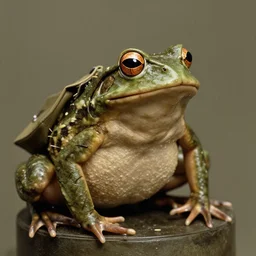 grainy 1940’s WWII military portrait of a frog, professional portrait HD, authentic