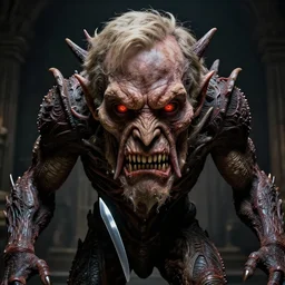 rupert murdoch as an all - seeing monster, photorealistic, cinematic lighting, highly detailed, very intricate, by guillermo del toro and hr giger