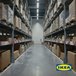 IKEA warehouse, liminal space, matte painting, award winning, chiaroscuro, oil on canvas