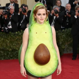 emma watson in an avocado costume