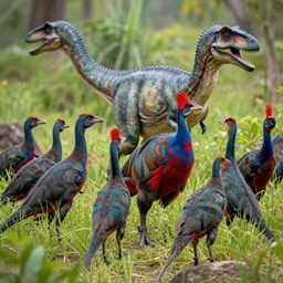 flock of paradisaea dinosaur hd nature photography