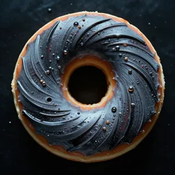 fractal wet donut, cookbook photo, in 1 9 9 5, y 2 k cybercore, industrial photography, still from a ridley scott movie