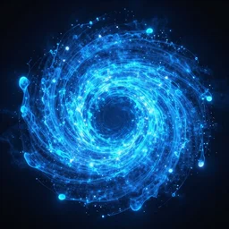 a swirling vortex of blue plasma energy dramatic lighting, hdr, hyper realistic, octane, unreal, blender, raytracing, trending on artstation