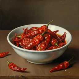 baroque painting of a delicious chili bowl