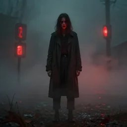 photograph of the last soul on earth by chris raimo art, scary, red lights, 1 9 1 6, fog, atmospheric
