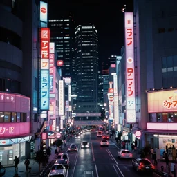 1980s japanese neon city
