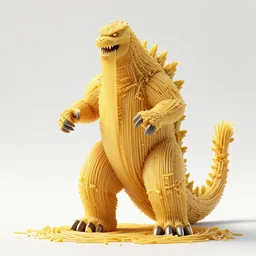 godzilla made of spaghetti