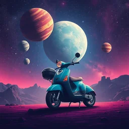 galaxy, planets, civilization, e - scooter invasiom, cinematic