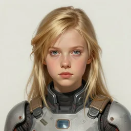 portrait of a madeleine mantock from the tomorrow people by greg rutkowski, she is about 3 0 years old, slavic, pretty, blond hair with two strans around her face, she is wearing a futuristic space gear, highly detailed portrait, digital painting, artstation, concept art, smooth, sharp foccus ilustration, artstation hq.
