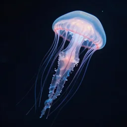Astral jellyfish floating through the universe