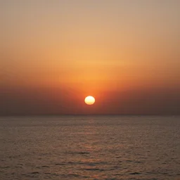 stock photo of setting sun, photoreallism, reallism