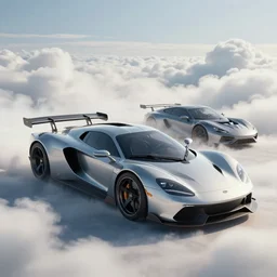 a random crossover design sport car in a utopia world. art by filip hodas. clouds by rhads. car by ford and porsche.