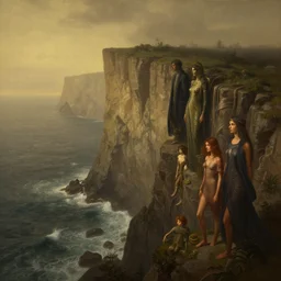 epic professional digital art of hungry cliffside sea coastline, faint golden moody atmospheric lighting, painted, intricate, detailed, detailed, foreboding, by leesha hannigan, wayne haag, reyna rochin, ignacio fernandez rios, mark ryden, iris van herpen,, epic, stunning, gorgeous, much wow, cinematic, masterpiece.