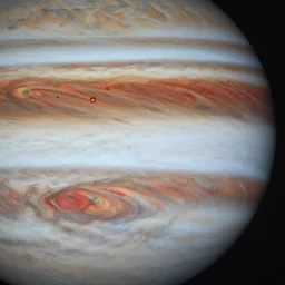 cherries droplets on the surface of jupiter planet