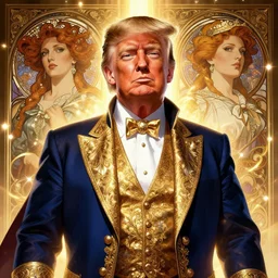symmetry!!!!!! beautiful donald trump anime summer president close portrait, wearing ornate clothing, ultra detailed, elegant, intricate, anime, dynamic lighting, dnd, glowing lights, digital art, digital painting, artstation, wlop, sharp focus, illustration, art by artgerm and greg rutkowski and alphonse mucha, 8 k