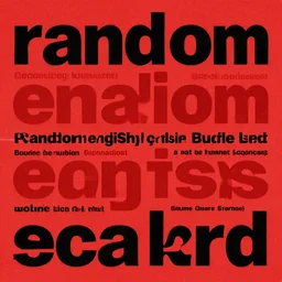 random english words in the red and black color as scarlxrd album cover