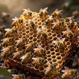 THE BEES BEGAN BUILDING A GIANT HONEYCOMB MATRIX TO PROTECT US, photo