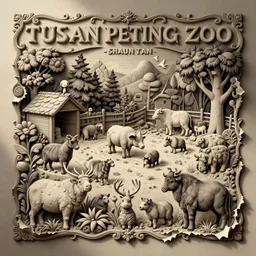 tuscan petting zoo with small creatures by shaun tan, ornate, intricate, detailed, torn paper decollage, oil on canvas by edward hopper, ( by mattias adolfsson ),