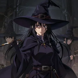 epic portrait of a witch, complex, applied to tone, ambient lighting, high detail, digital painting, artstation, concept art, 4 k, stunningly beautiful, clear focus, makoto shinkai and akihiko yoshida, hidari and vlop
