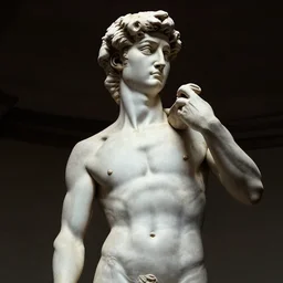 Award winning photography of the Statue of David feminised by David Yarrow