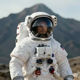 a movie poster with an astronaut standing in front of a mountain, a poster by Niels Lergaard, reddit contest winner, incoherents, imax, movie poster, criterion collection