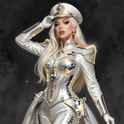 lady gaga as nova corps officer, intricate, elegant, glowing lights, highly detailed, digital painting, artstation, glamor pose, concept art, smooth, sharp focus, illustration, art by artgerm and greg rutkowski, artey freytag