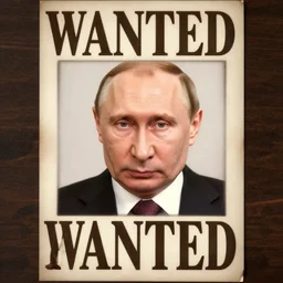 vladimir putin on wanted poster