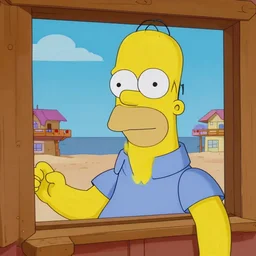 close up of homer simpson frame from a hollywood blockbuster film the simpsons invade normandy shot at omaha beach 8 k