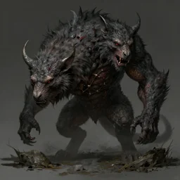 concept art of disturbing animal, dark souls boss