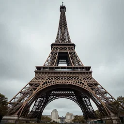 a destroyed and deserted eiffel tower