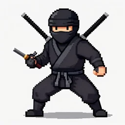 pixel art image of ninja