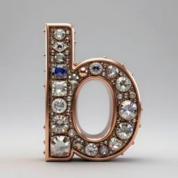 studio photograph of biomechanical sculpture of the letter ( b )!!! made out of polished bronze and jewels, beautiful trending on artstation 8 k